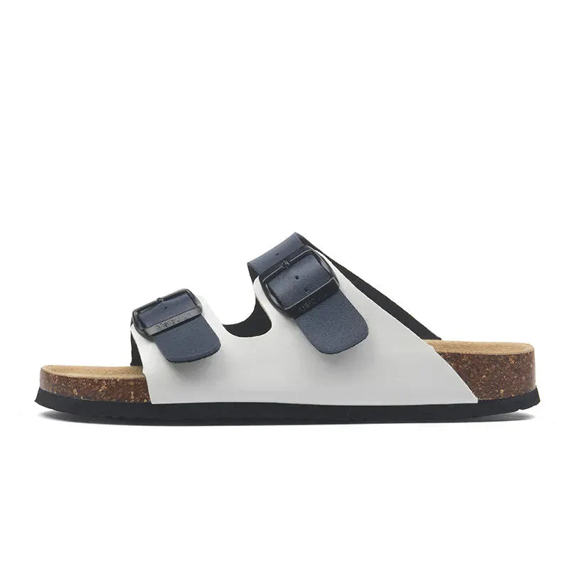 Amalfi Leather - White e Blue