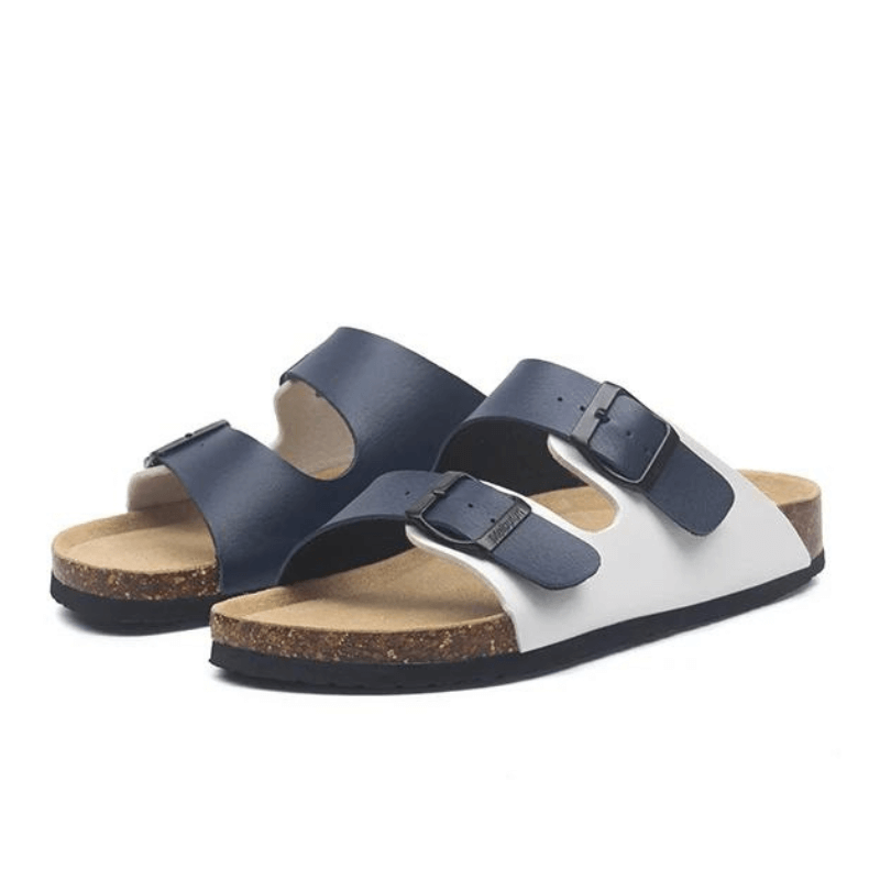 Amalfi Leather - White e Blue