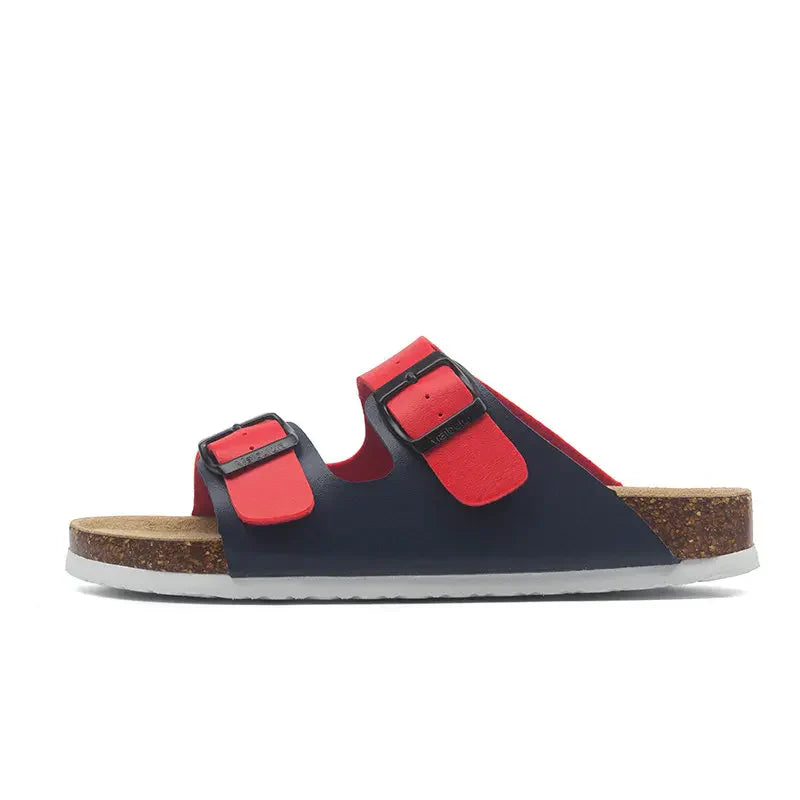 Amalfi Leather - Blue & Red